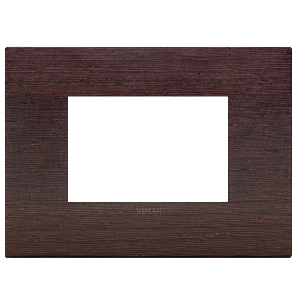 Placca  Vimar Arke' Classic 3 moduli Legno Naturale Wengè 19653.41