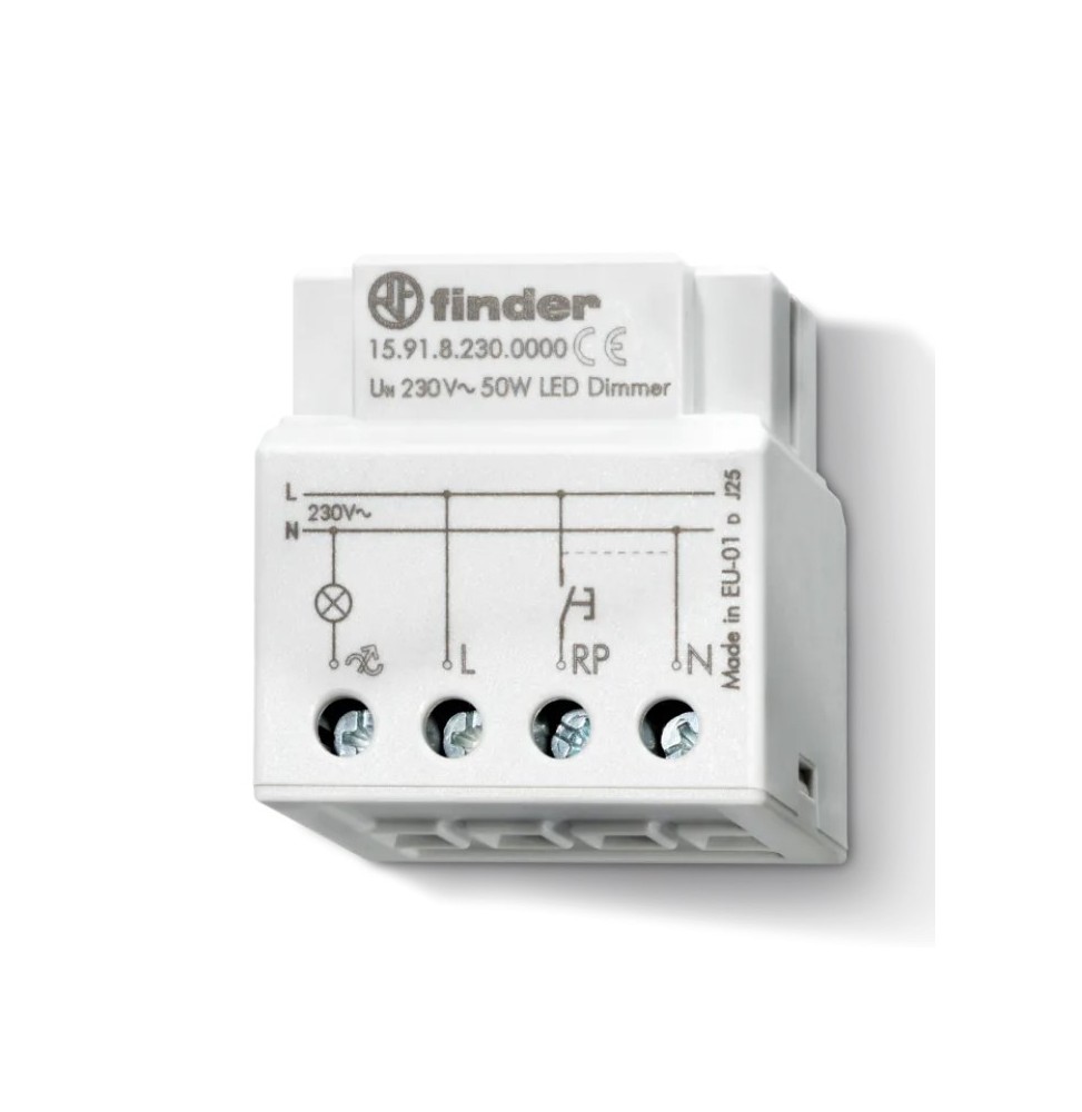 Rele' dimmer varialuce  per led montaggio su falso polo Potenza 100W Finder 159182300000