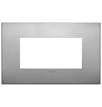 Placca  Vimar Arke' Classic 4 moduli  Alluminio Lava  19654.16