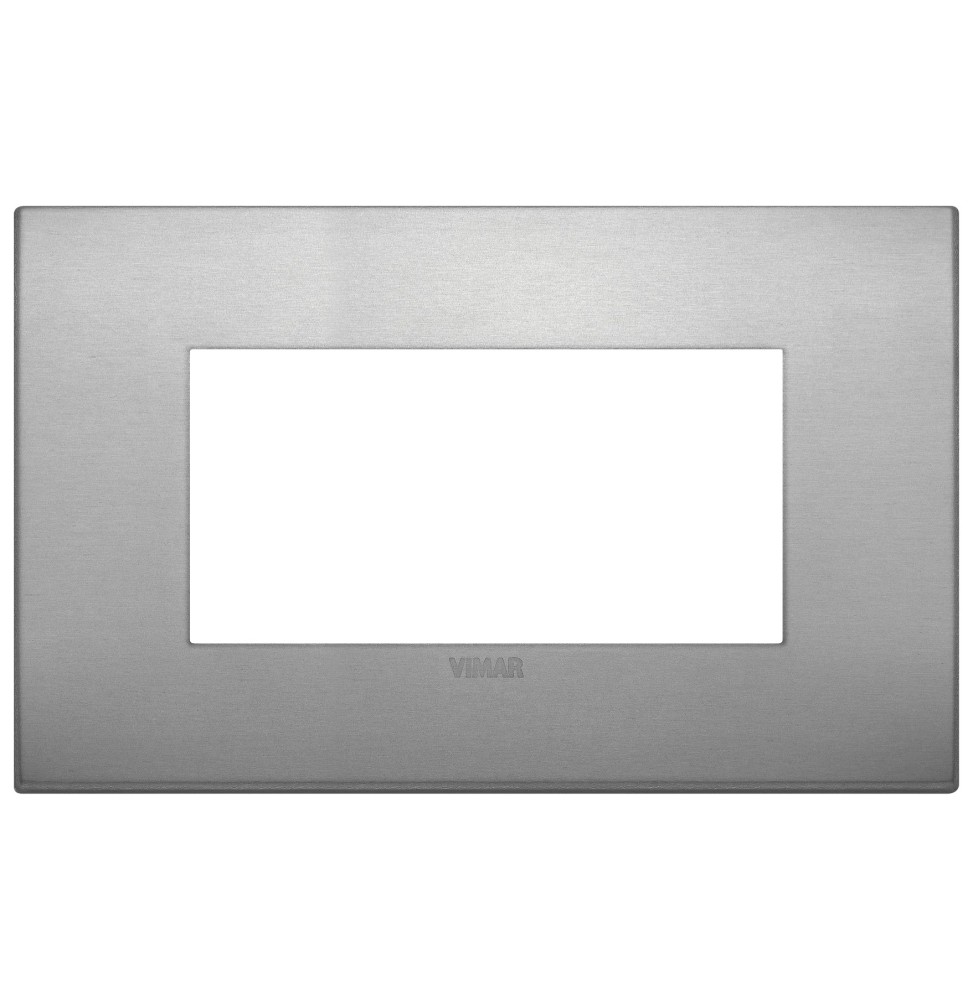 Placca  Vimar Arke' Classic 4 moduli  Alluminio Lava  19654.16