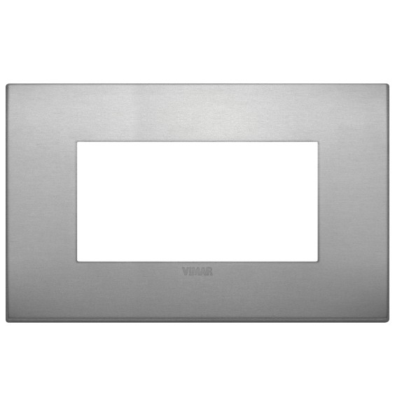 Placca  Vimar Arke' Classic 4 moduli  Alluminio Lava  19654.16