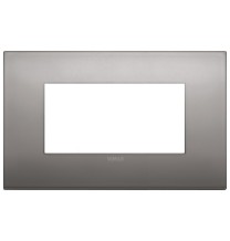 Placca  Vimar Arke' Classic 4 moduli Nichel Nero 19654.10