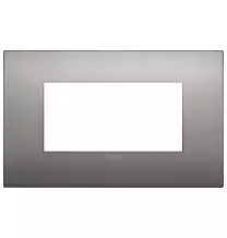 Placca  Vimar Arke' Classic 4 moduli Nichel Nero 19654.10