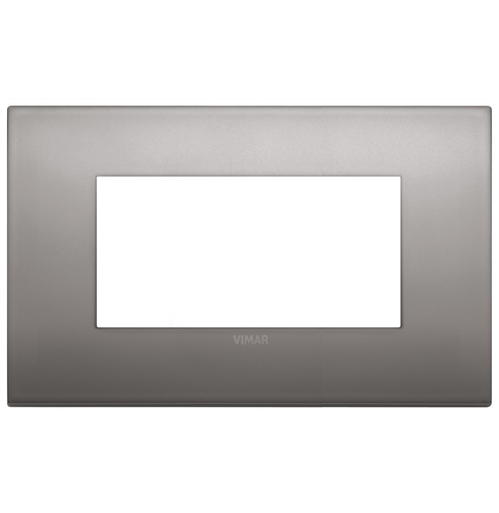 Placca  Vimar Arke' Classic 4 moduli Nichel Nero 19654.10