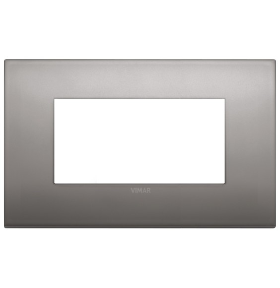 Placca  Vimar Arke' Classic 4 moduli Nichel Nero 19654.10