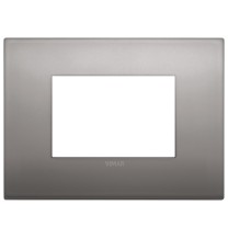 Placca  Vimar Arke' Classic 3 moduli Nichel Nero 19653.10