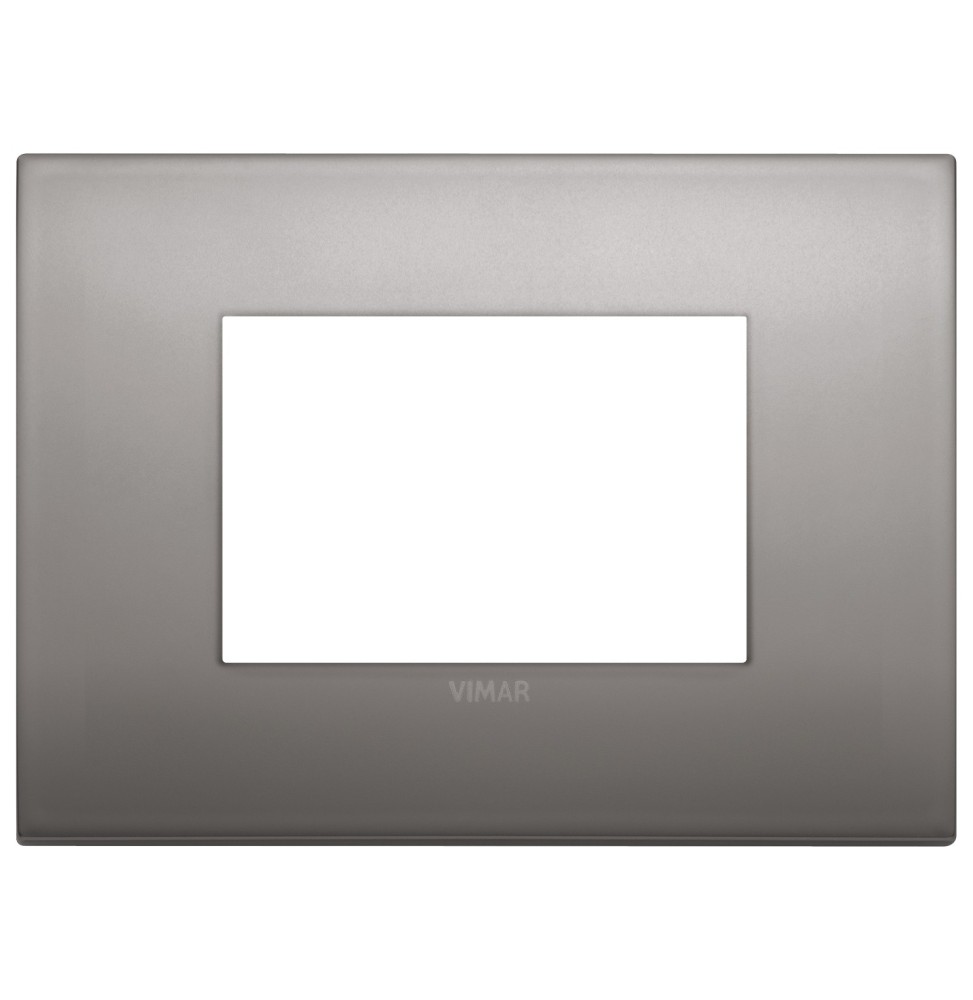 Placca  Vimar Arke' Classic 3 moduli Nichel Nero 19653.10