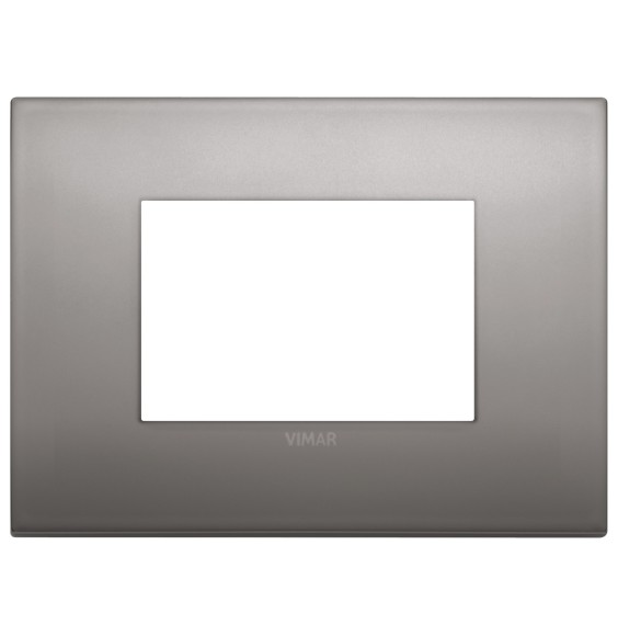 Placca  Vimar Arke' Classic 3 moduli Nichel Nero 19653.10