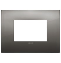 Placca  Vimar Arke' Classic 3 moduli Cromo Nero 19653.09