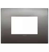 Placca  Vimar Arke' Classic 3 moduli Cromo Nero 19653.09