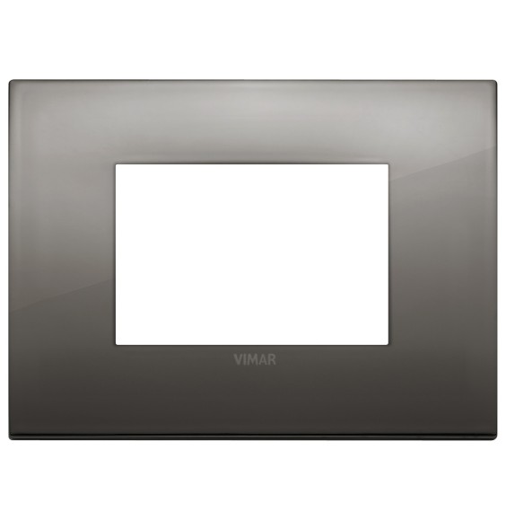 Placca  Vimar Arke' Classic 3 moduli Cromo Nero 19653.09