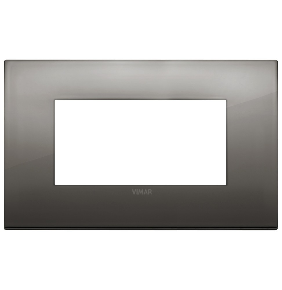 Placca  Vimar Arke' Classic 4 moduli Cromo Nero 19654.09
