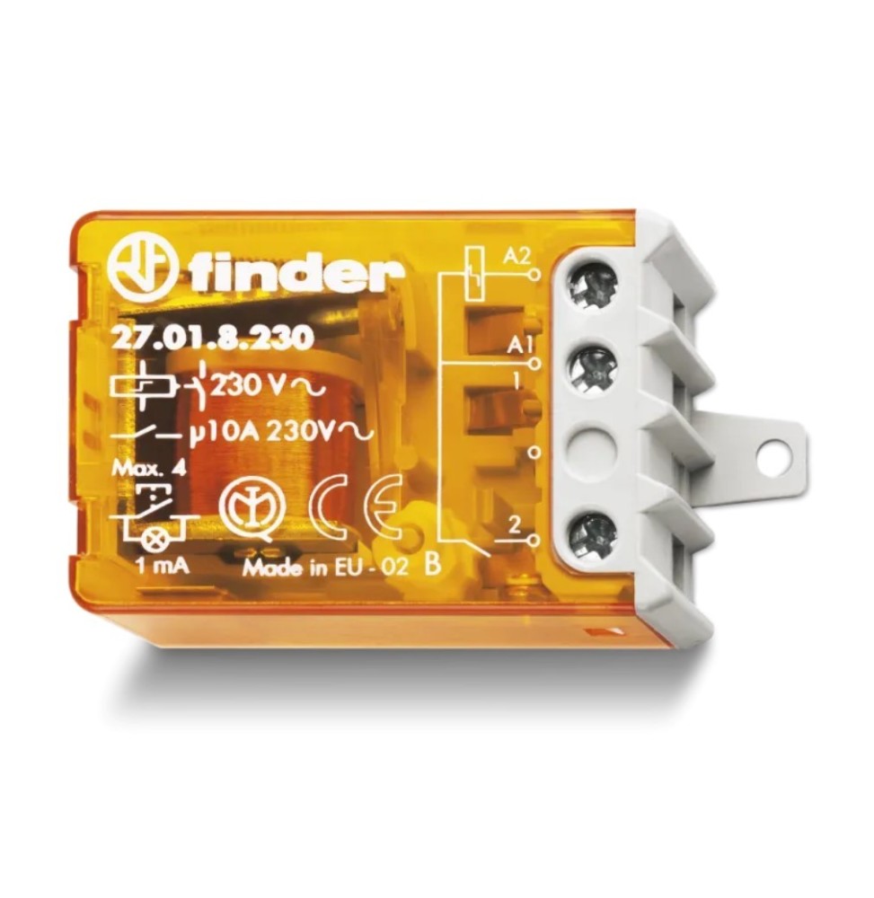 Rele' interruttore da incasso serie 27 Bobina 230V Finder 270182300000