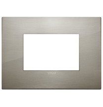 Placca  Vimar Arke' Classic 3 moduli Acciaio Spazzolato 19653.08