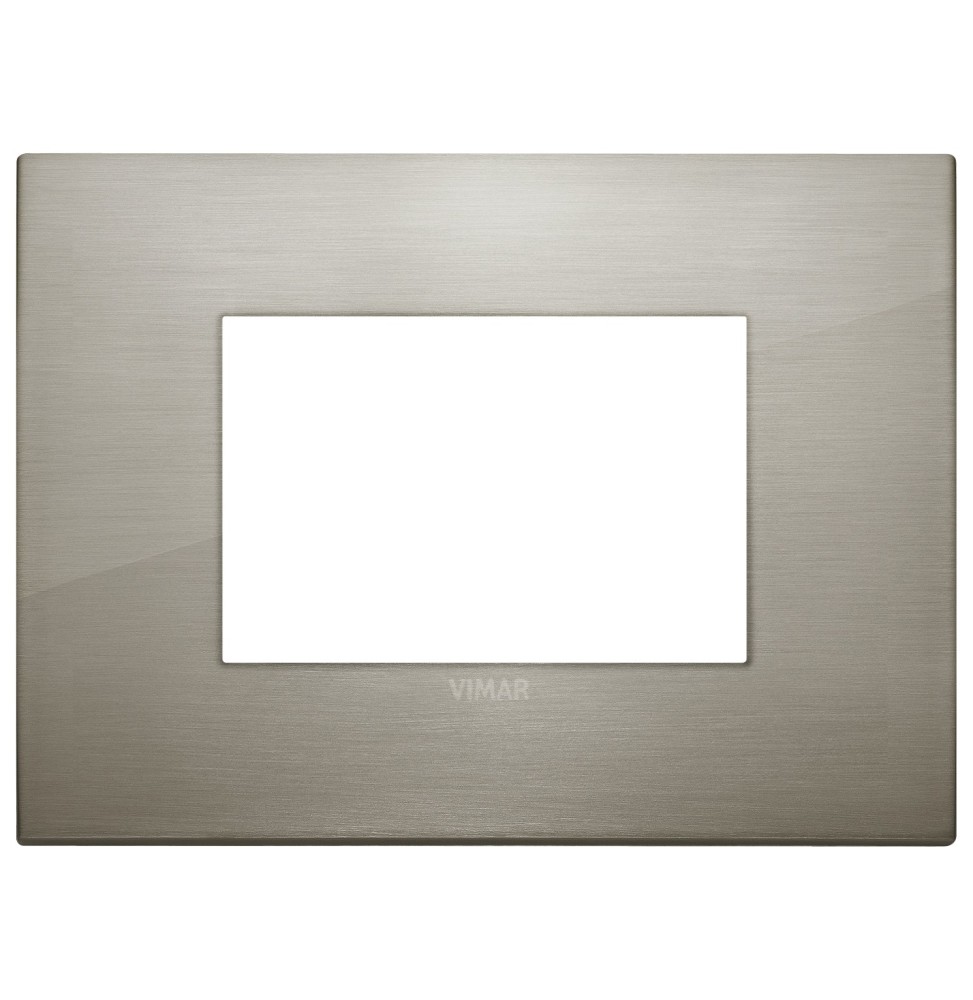 Placca  Vimar Arke' Classic 3 moduli Acciaio Spazzolato 19653.08