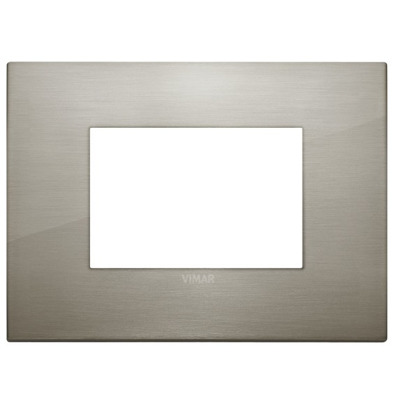 Placca  Vimar Arke' Classic 3 moduli Acciaio Spazzolato 19653.08