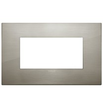 Placca  Vimar Arke' Classic 4 moduli Acciaio Spazzolato 19654.08