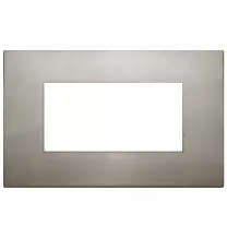 Placca  Vimar Arke' Classic 4 moduli Acciaio Spazzolato 19654.08