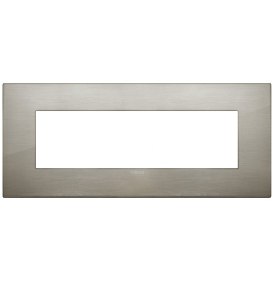 Placca  Vimar Arke' Classic 7 moduli Acciaio Spazzolato 19657.08