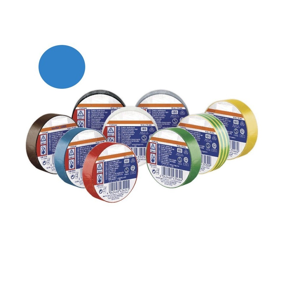 Nastro isolante 10x15 Spessore 0,13 Blu in PVC