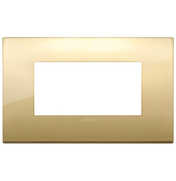 Placca  Vimar Arke' Classic 4 moduli Oro 19654.07