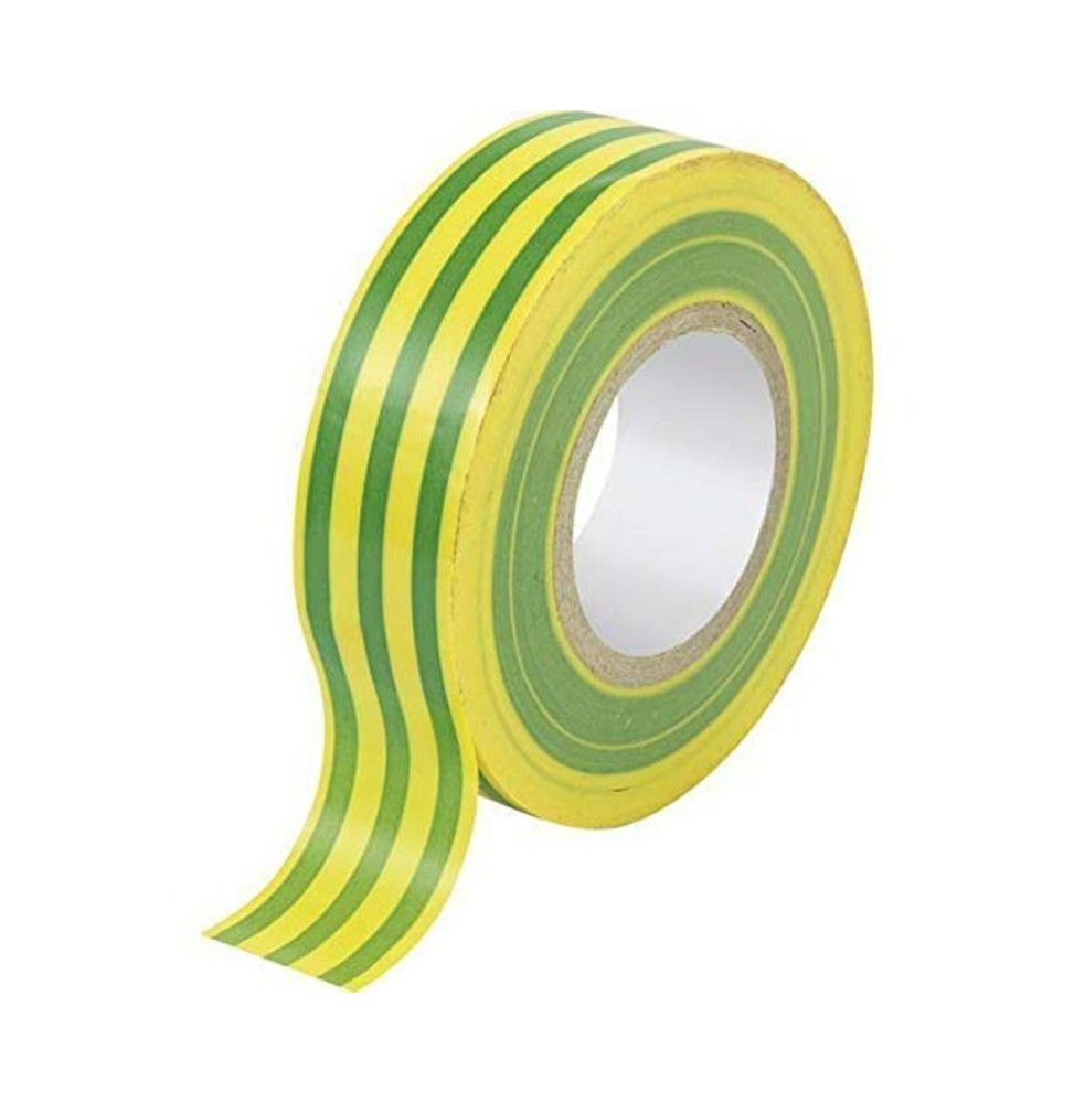 Nastro isolante 19x25 Spessore 0,15 Giallo Verde in PVC