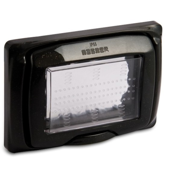 Placca Stagna per Modo e Mix  Master IP55 3 posti Antracite  43703