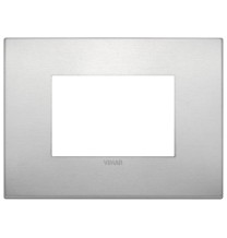 Placca  Vimar Arke' Classic 3 moduli Alluminio Naturale 19653.15