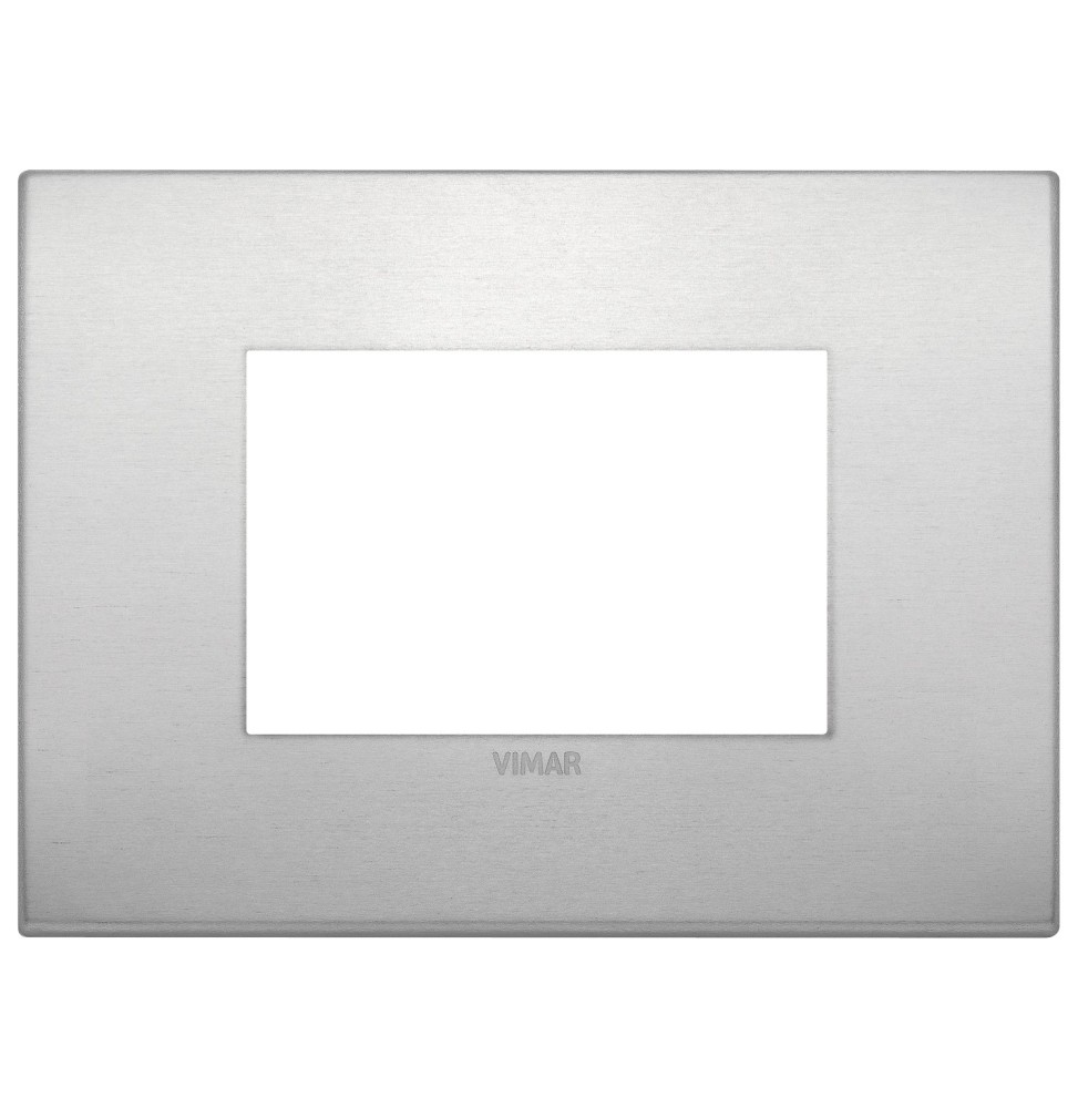 Placca  Vimar Arke' Classic 3 moduli Alluminio Naturale 19653.15