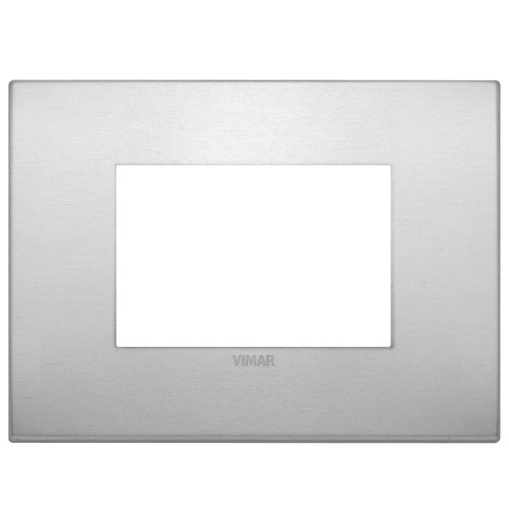 Placca  Vimar Arke' Classic 3 moduli Alluminio Naturale 19653.15