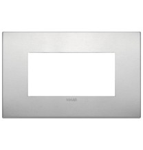 Placca  Vimar Arke' Classic 4 moduli Alluminio Naturale  19654.15