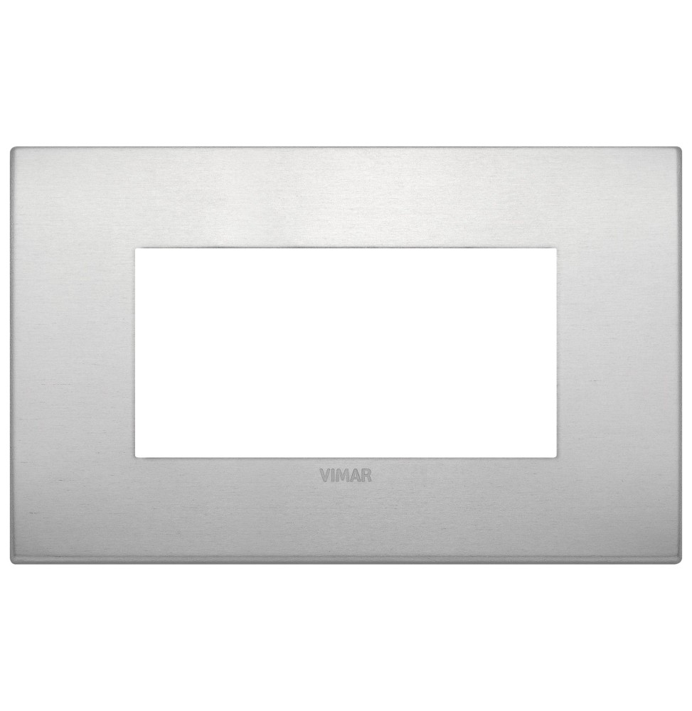 Placca  Vimar Arke' Classic 4 moduli Alluminio Naturale  19654.15