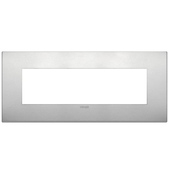 Placca  Vimar Arke' Classic 7 moduli Alluminio Naturale 19657.15