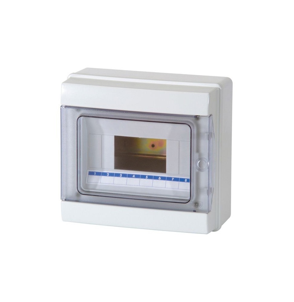 Centralino da parete stagno IP65 8 moduli con porta Fume' Master M04908-T