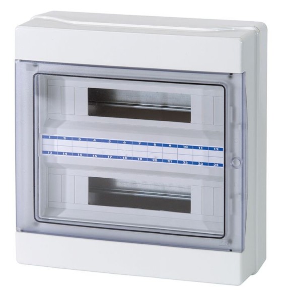 Centralino da parete stagno IP65 36 moduli con porta Fume' Master M04936-T