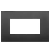 Placca  Vimar Arke' Classic 4 moduli Nero  19654.71