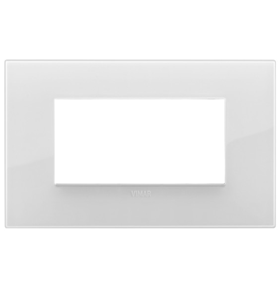 Placca  Vimar Arke' Classic 4 moduli Reflex Ghiaccio 19654.66