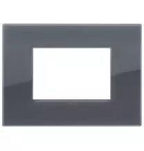 Placca  Vimar Arke' Classic 3 moduli Reflex Grigio Fume' 19653.61