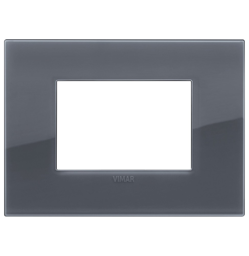 Placca  Vimar Arke' Classic 3 moduli Reflex Grigio Fume' 19653.61