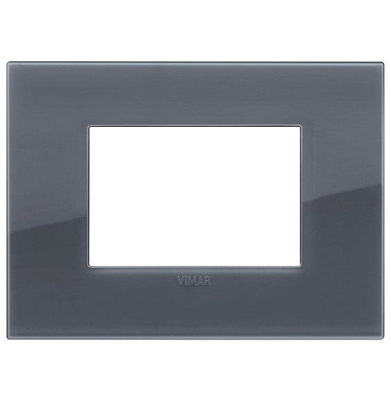 Placca  Vimar Arke' Classic 3 moduli Reflex Grigio Fume' 19653.61