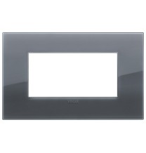 Placca  Vimar Arke' Classic 4 moduli Reflex Grigio Fume' 19654.61