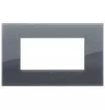 Placca  Vimar Arke' Classic 4 moduli Reflex Grigio Fume' 19654.61