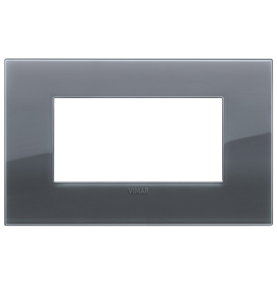 Placca  Vimar Arke' Classic 4 moduli Reflex Grigio Fume' 19654.61