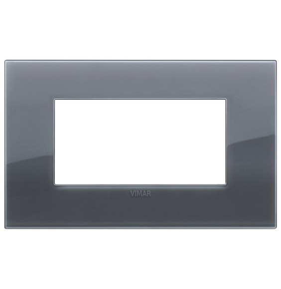 Placca  Vimar Arke' Classic 4 moduli Reflex Grigio Fume' 19654.61