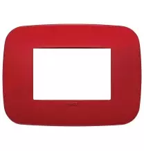 Placca  Vimar Arke' Round 3 moduli  Rosso 19683.85