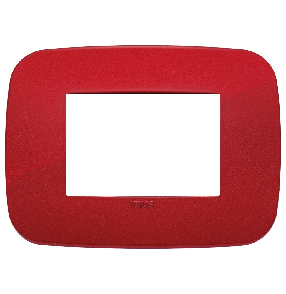 Placca  Vimar Arke' Round 3 moduli  Rosso 19683.85