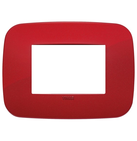Placca  Vimar Arke' Round 3 moduli  Rosso 19683.85