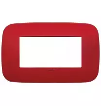 Placca  Vimar Arke' Round 4 moduli  Rosso 19684.85