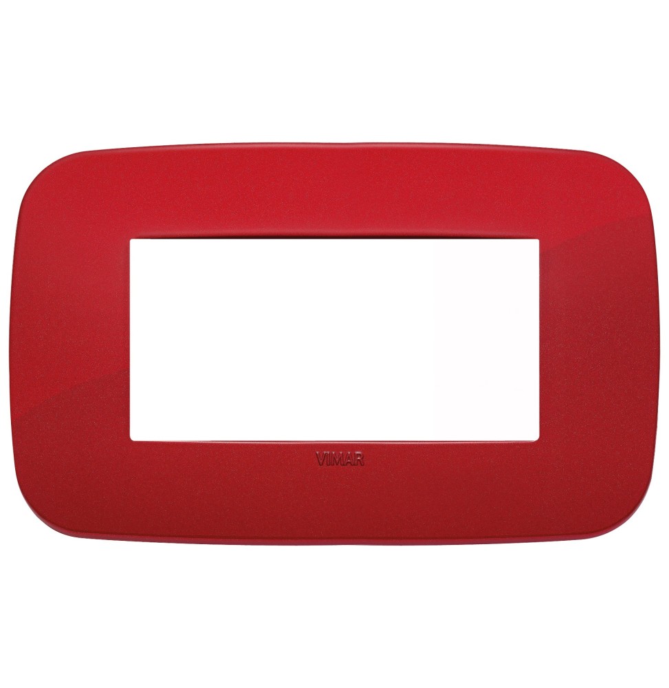Placca  Vimar Arke' Round 4 moduli  Rosso 19684.85