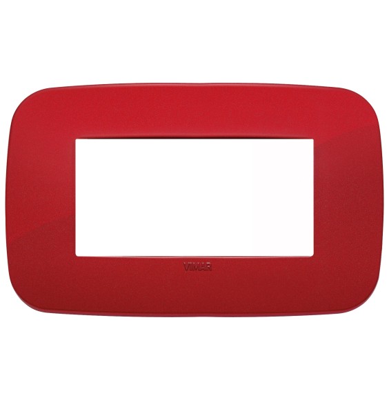 Placca  Vimar Arke' Round 4 moduli  Rosso 19684.85